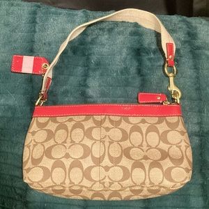 Brand new!! Coach Shoulder/Clutch bag *Hot pink, Light pink, Brown*